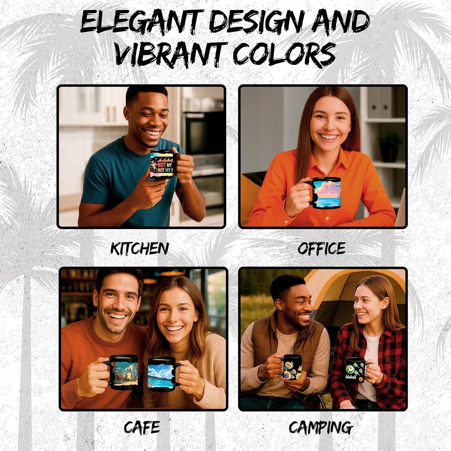 Costa Rica Ceramic Coffee Mug 11Oz Pura Vida Tropical Paradise - Tea Coffee Mug with Comfortable Grip - Unique Fun Gift Cup for Office or Home - Vibrant Long-Lasting Print ID45211