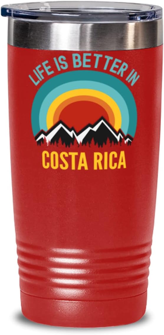 Life Is Better in Costa Rica Coffee Tumbler 20Oz, Red