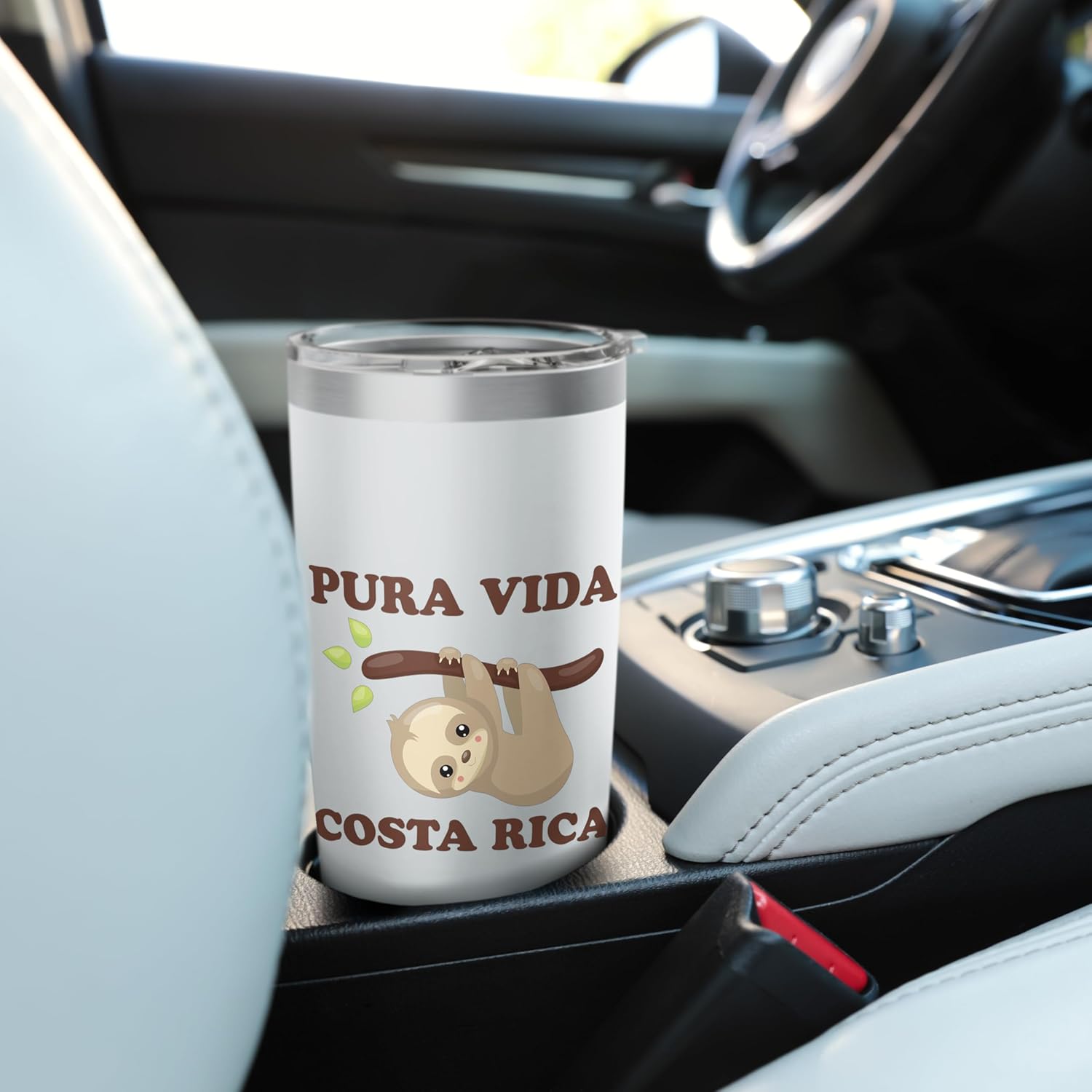 Pura Vida Costa Rica Sloth Stainless Steel Insulated Tumbler