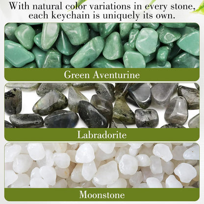 Crystal Keychain for Bag, Natural Stone Good Luck Meaningful Gift Charm for New Job, Graduation, Worker Retirement, Women Breakup Key Chains, Divorce Gifts