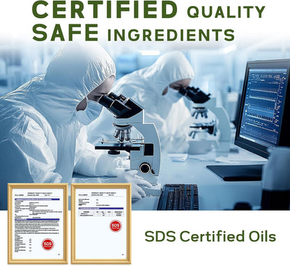 Essential Oils for Diffusers for Home – 12-Pack Essential Oil Set for Sleep & Refreshing Scents – Premium Aromatherapy Diffuser Oils Scents for Home in Wooden Gift Box