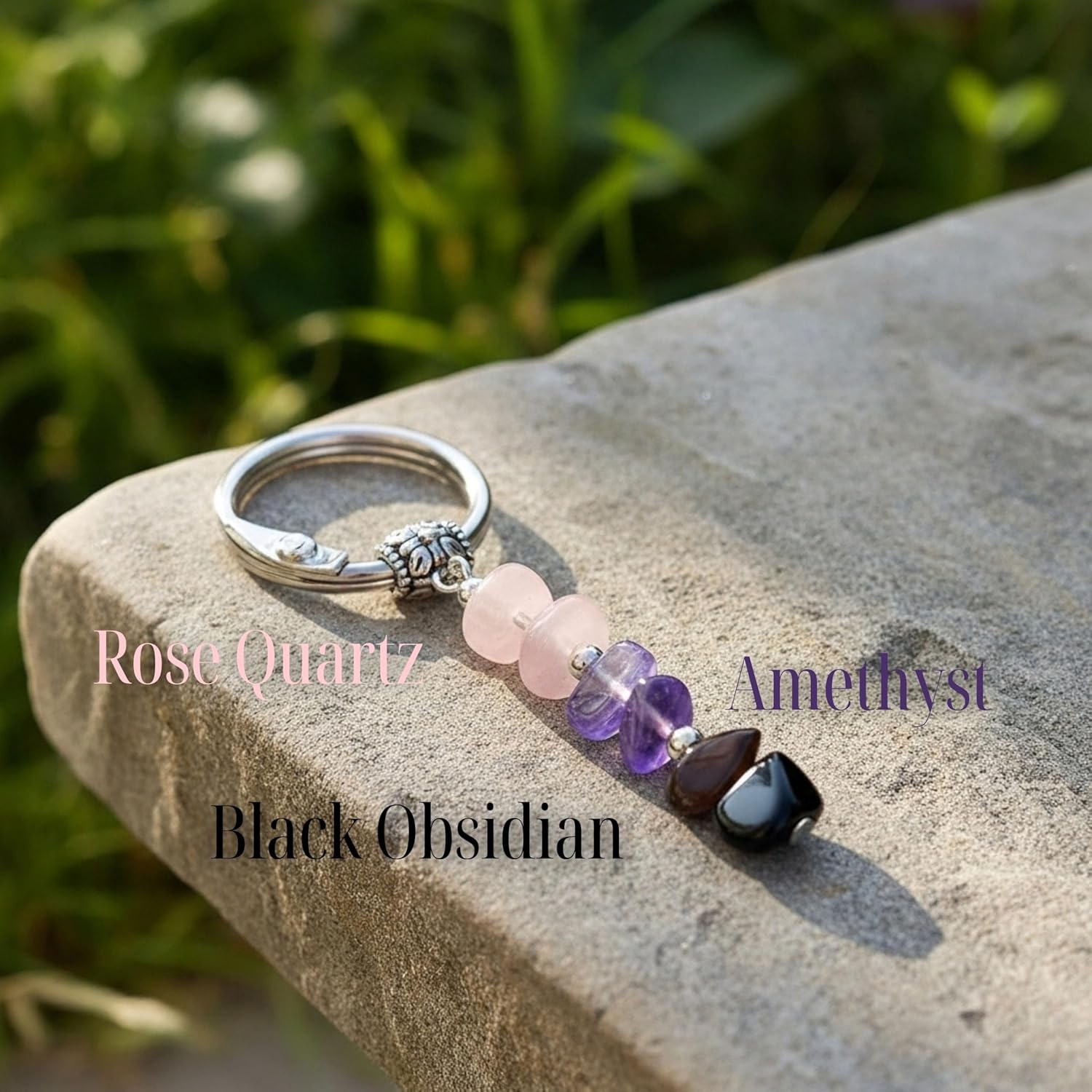 Keychain for Women – Unique Charm with Healing Crystals, Farewell Gift for Coworker, Pocket Positivity Accessory