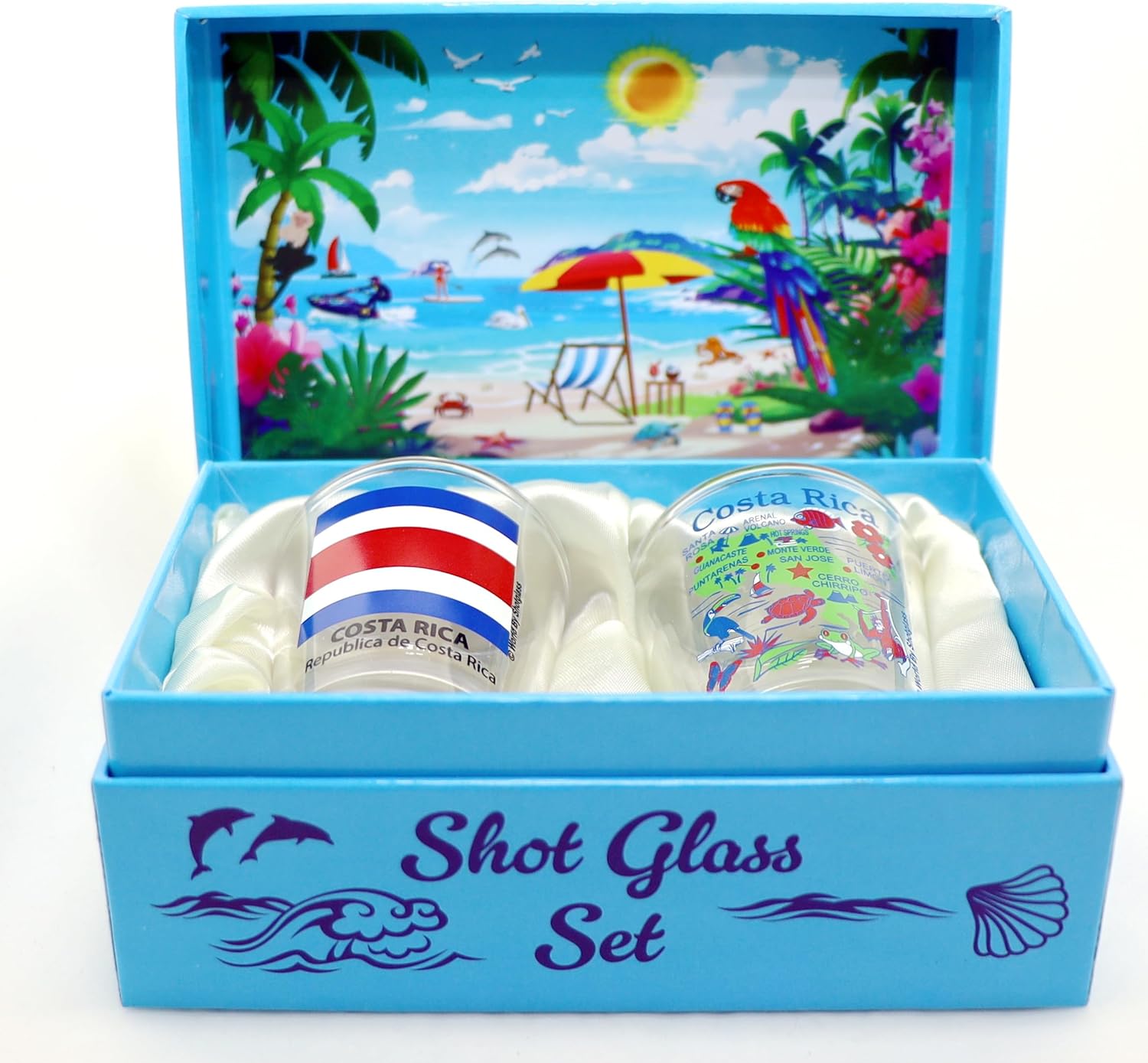 Costa Rica Boxed Shot Glass Set (Set of 2)