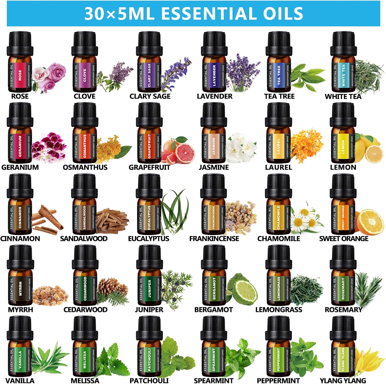 550 ML Aroma Diffiser with Essential Oils Set, Essential Oil Diffuser with Remote, Ultrasonic Technology Aromatherapy Diffusers Auto Shut-Off for Office, Home