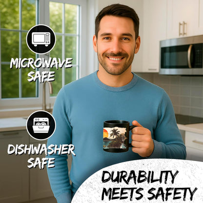 Costa Rica Ceramic Coffee Mug 11Oz Pura Vida Tropical Paradise - Tea Coffee Mug with Comfortable Grip - Unique Fun Gift Cup for Office or Home - Vibrant Long-Lasting Print ID45211