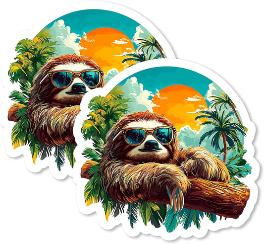 Sloth Magnet 4 Inch 2-Pack Lazy Climber – Strong Vinyl Decorative Animal Magnets for Fridge Locker Kitchen Office – Cute Fun Aesthetic Cool Durable & Long-Lasting Souvenir ID44999