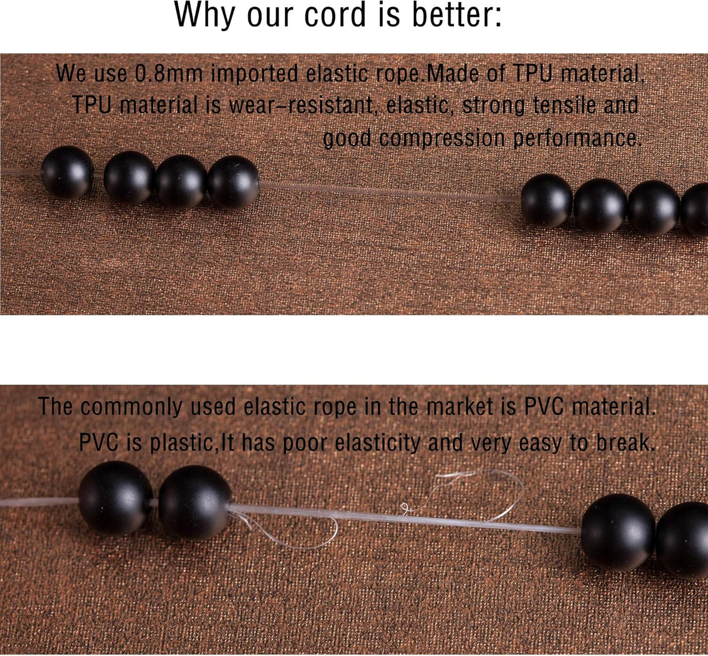 Men - Women 8Mm Natural Stone Lava Rock Diffuser Bracelet Elastic Yoga Agate Beads Bracelet Bangle